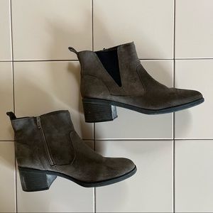 Clarks Suede Low Heel Boots
